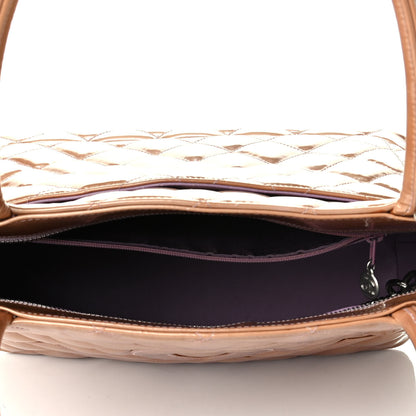 Chanel Patent Quilted Medallion Tote Dark Beige 4 of 9