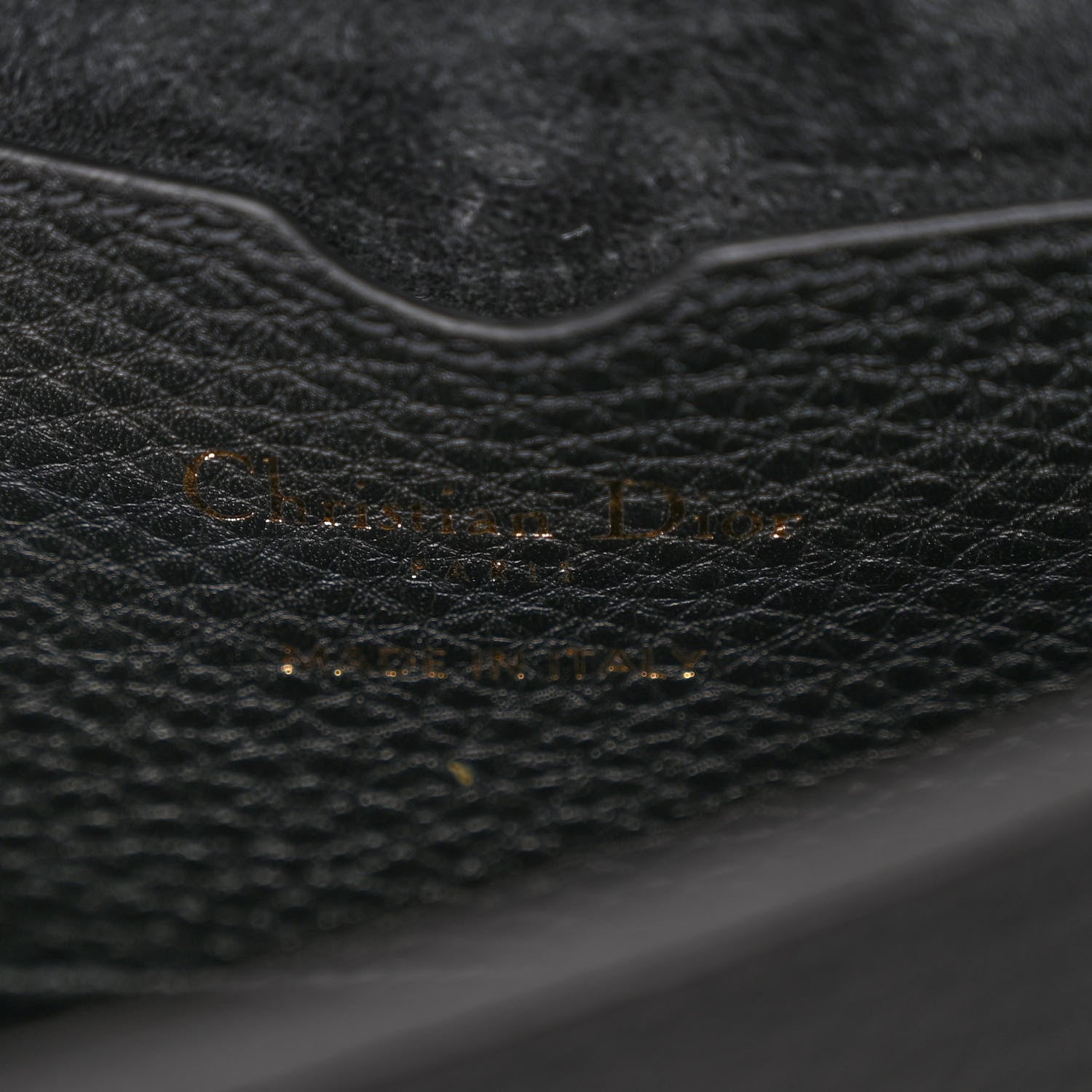 Christian Dior Grained Calfskin Medium Bobby Flap Black 6 of 9