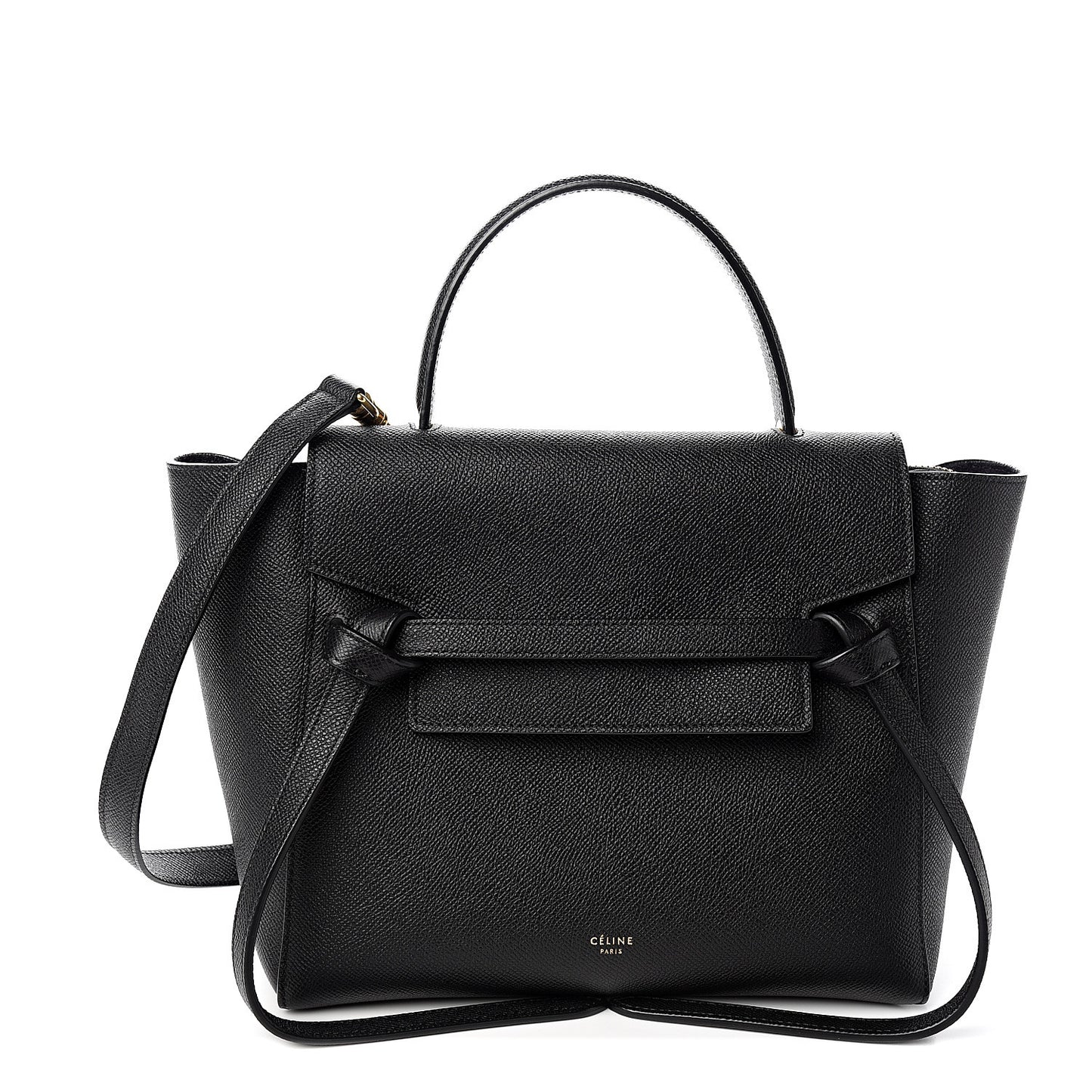 Baby Grained Calfskin Micro Belt Bag Black