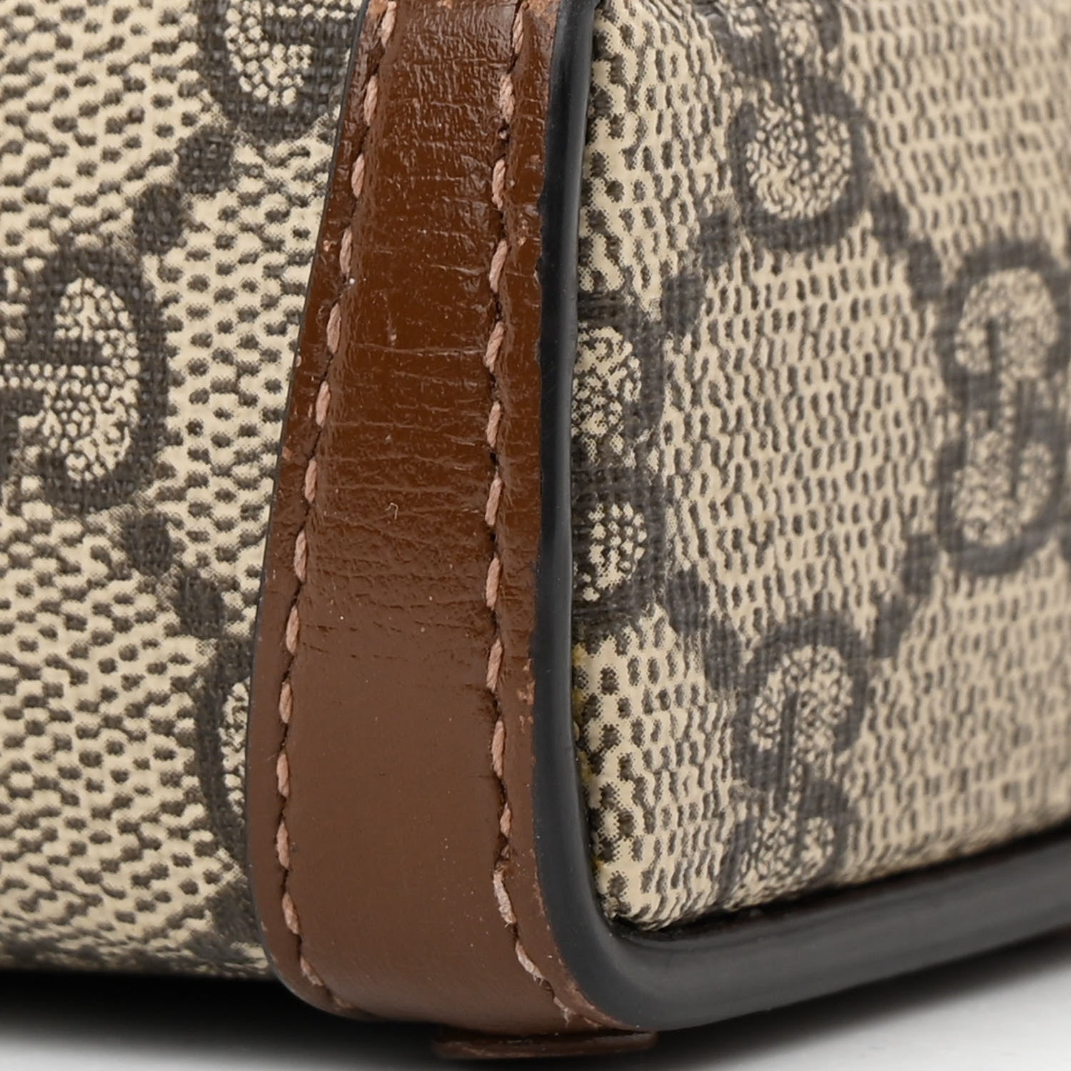 Gucci GG Supreme Monogram Mini Horsebit 1955 Crossbody Bag Beige Brown Sugar 10 of 17