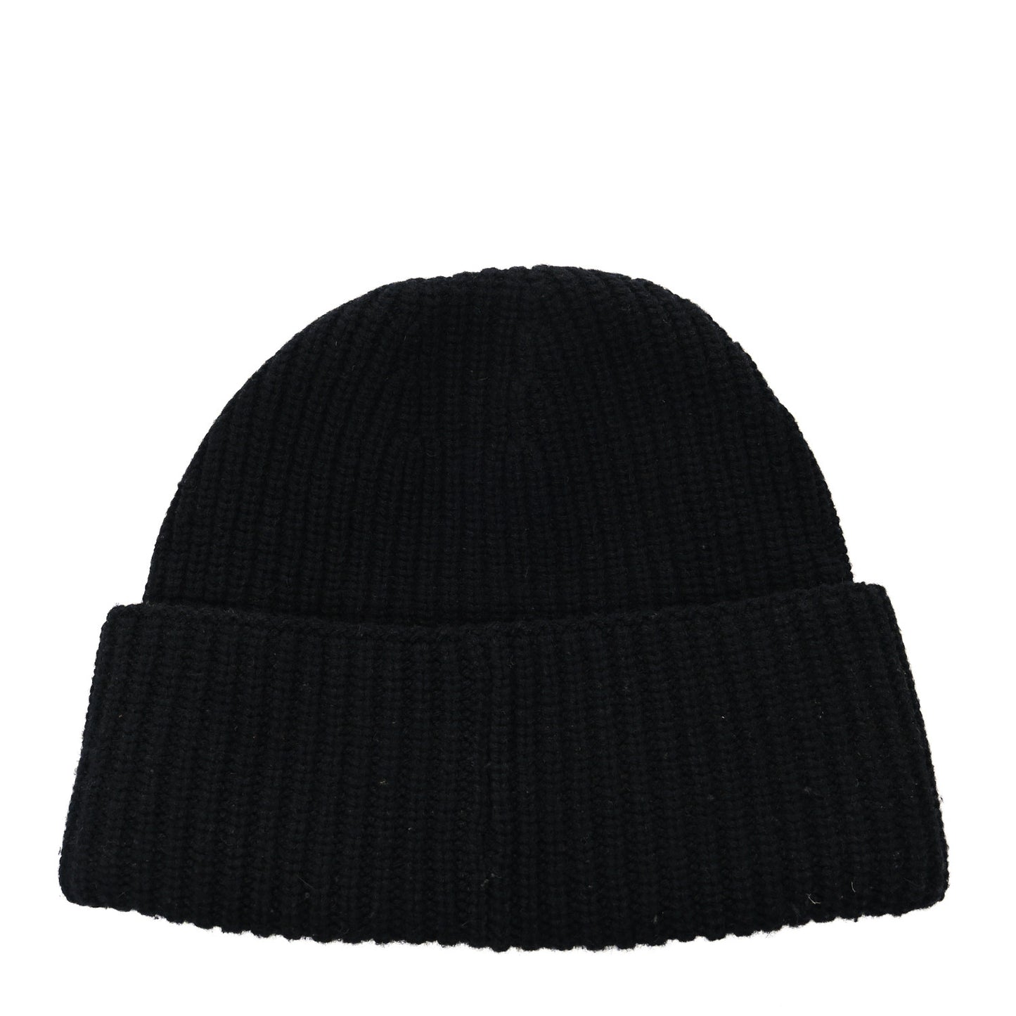 Wool Cashmere CC Beanie Hat Light Black White
