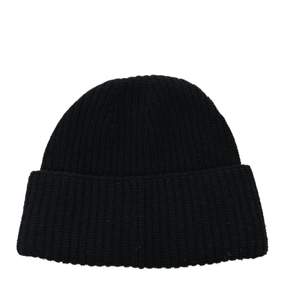 Chanel Wool Cashmere CC Beanie Hat Light Black White 2 of 4
