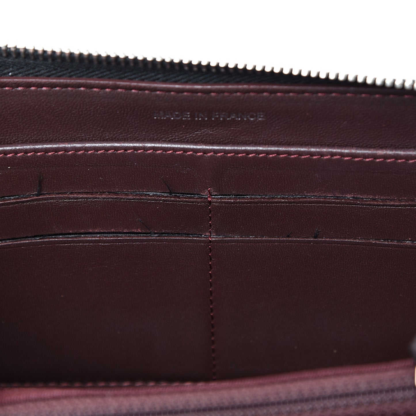 Lambskin Quilted Large Gusset Zip Around Wallet Black