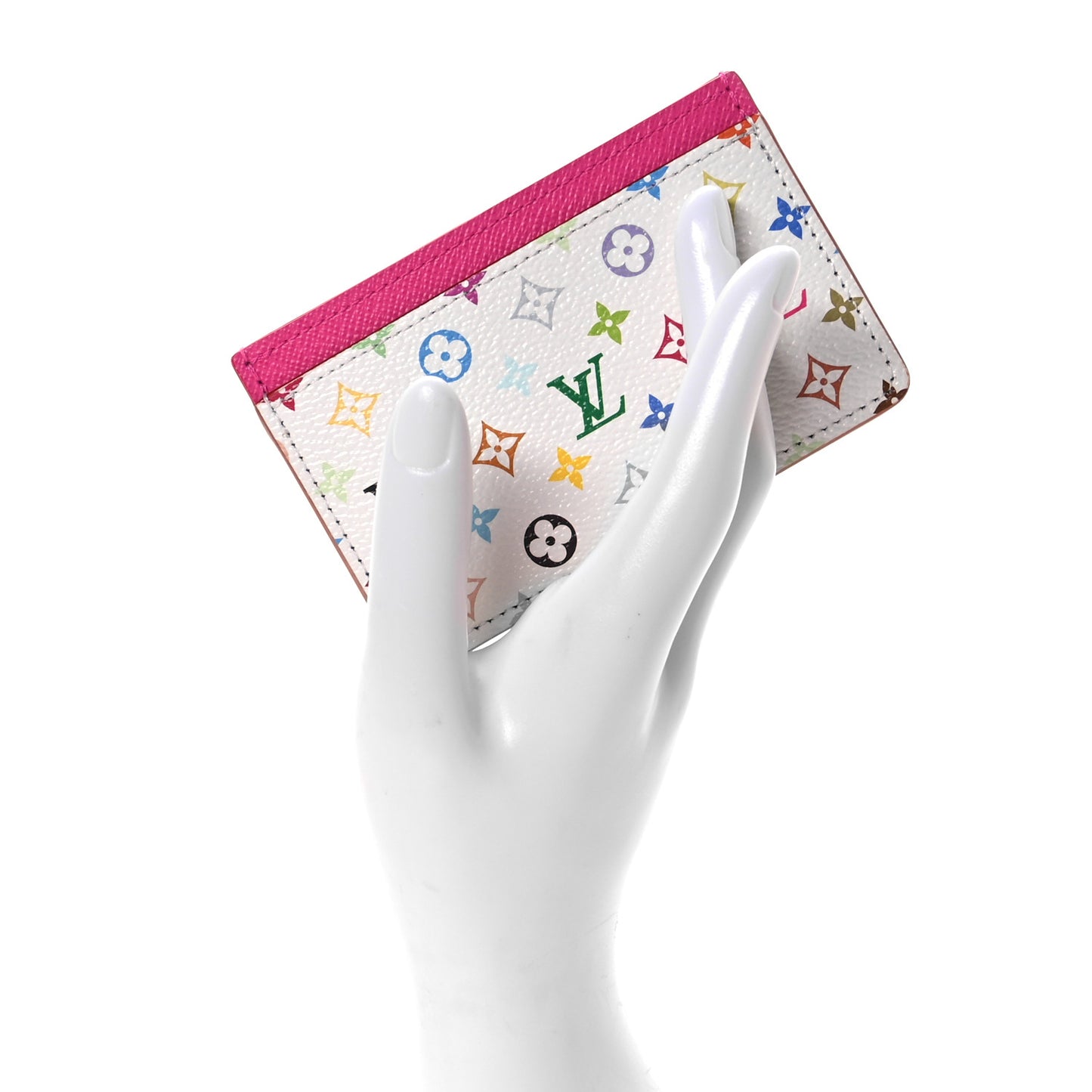 LV X TM Monogram Multicolor Card Holder Kawaii Pink