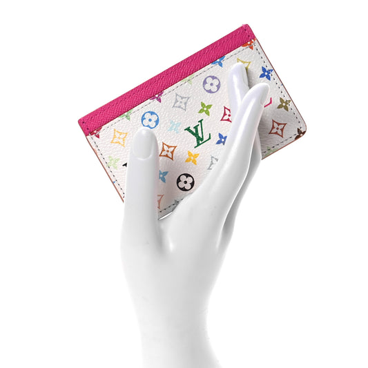 LV X TM Monogram Multicolor Card Holder Kawaii Pink