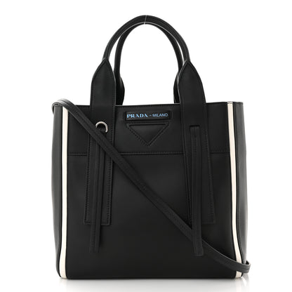 Prada Grace Lux Light Small Ouverture Tote Black White 2 of 9