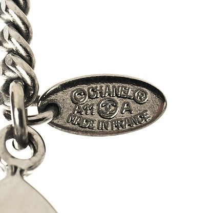 Chanel Ruthenium Crystal Pearl Beaded Enamel CC Multi Chain Bar Necklace Black 5 of 6
