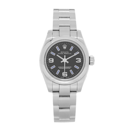 Rolex Stainless Steel 26mm Oyster Perpetual Watch Black 176200 1 of 4
