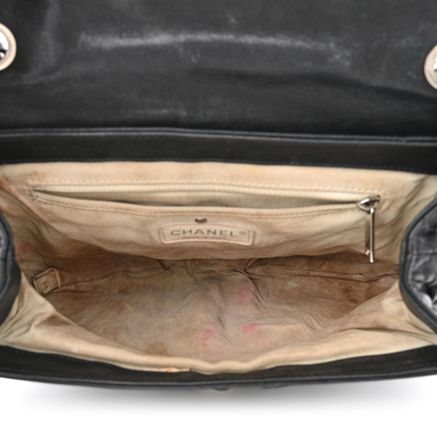 Chanel Washed Lambskin Quilted Medium Chain Around Messenger Black 5 of 16