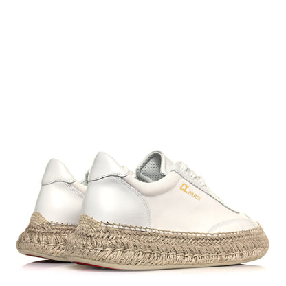 Christian Louboutin Toile Calfskin Espasneak Flat Sneaker 41 Ivory 4 of 10