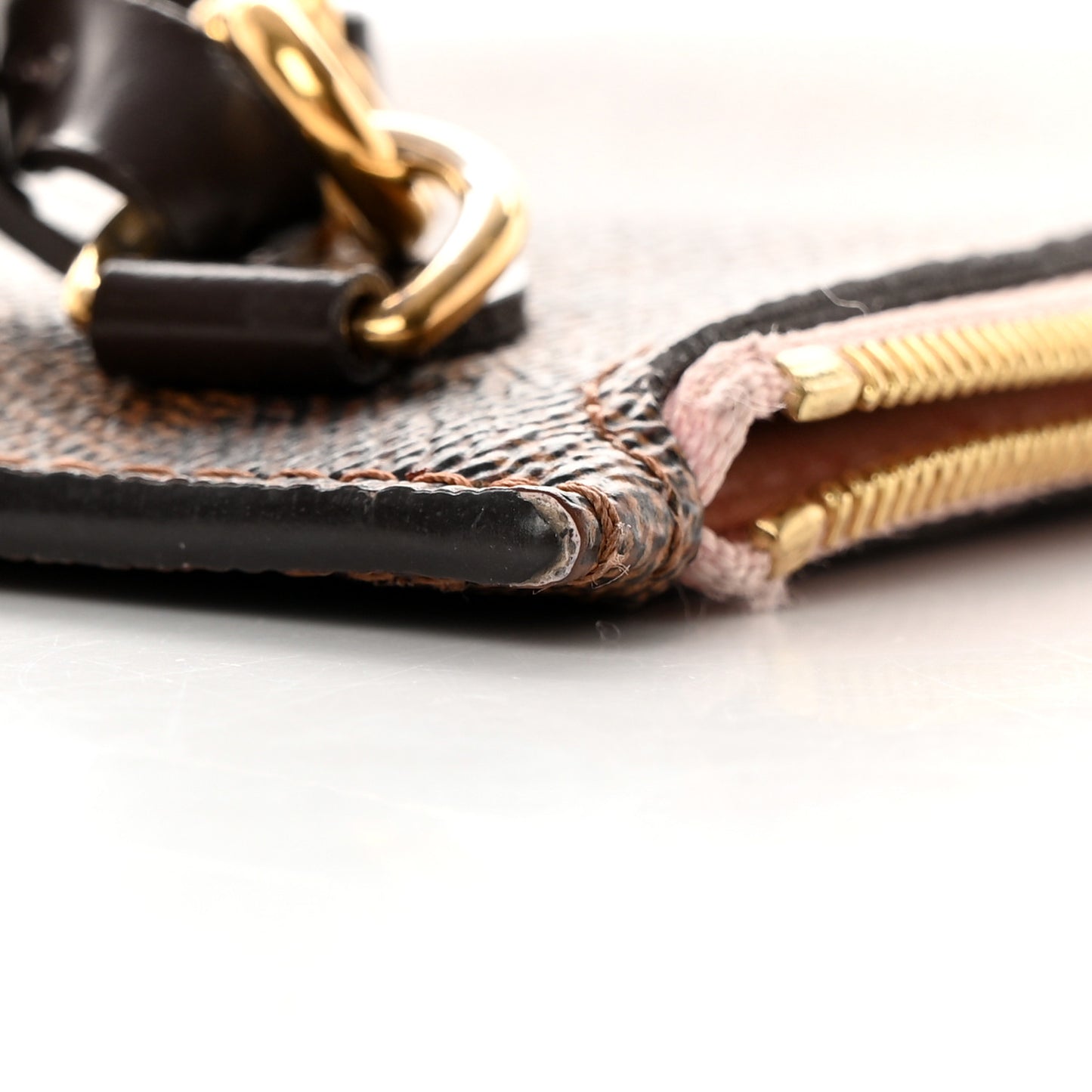 Damier Ebene Neverfull MM GM Pochette Rose Ballerine