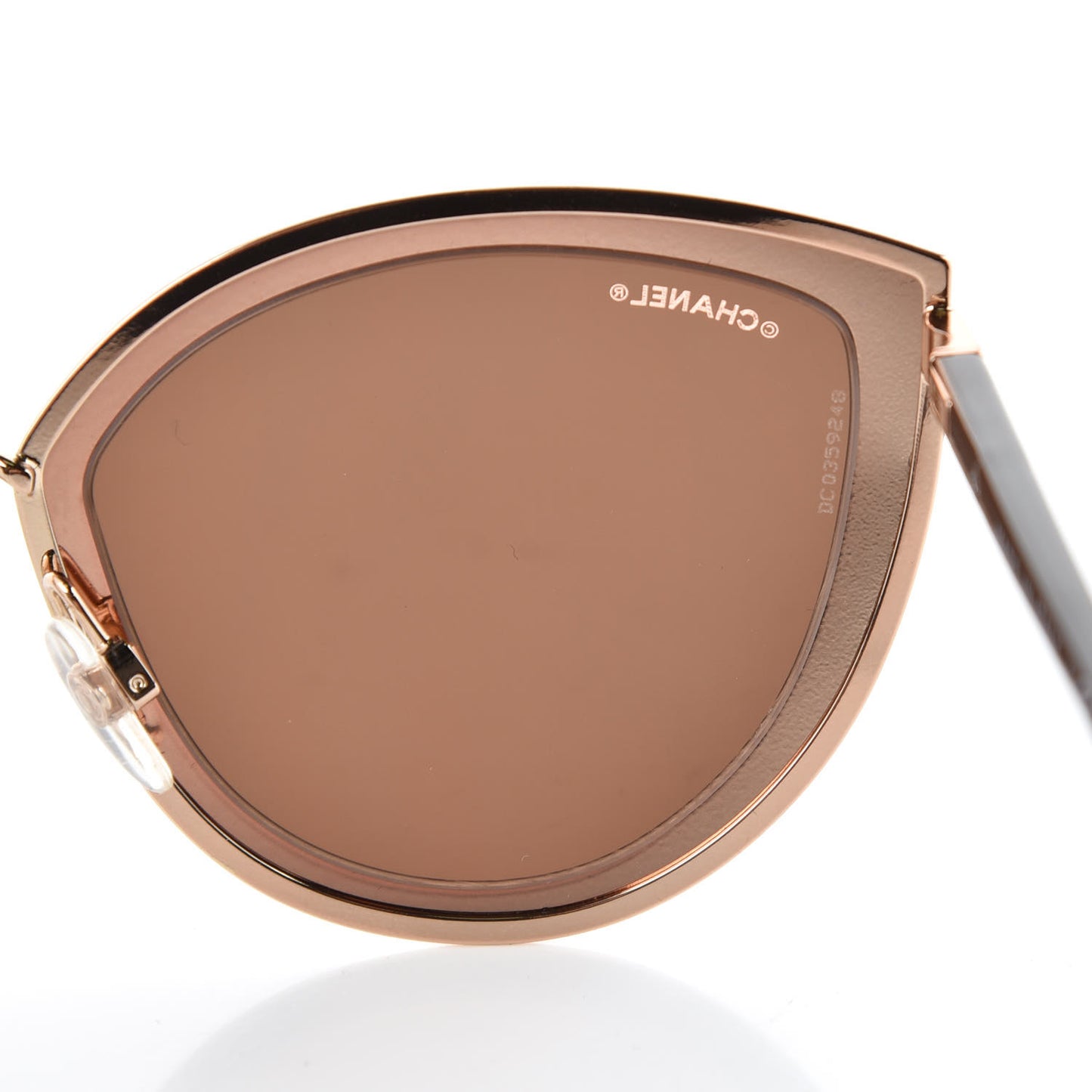 Metal Cat Eye Sunglasses 4222 Pink Gold