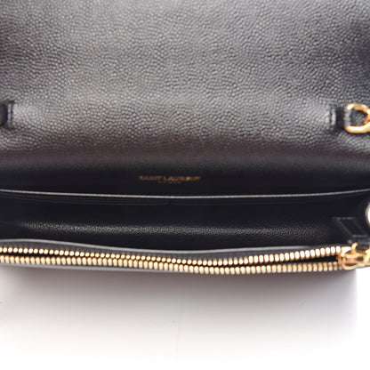 Saint Laurent Grain De Poudre Classic Monogram Kate Tassel Chain Wallet Black 5 of 9