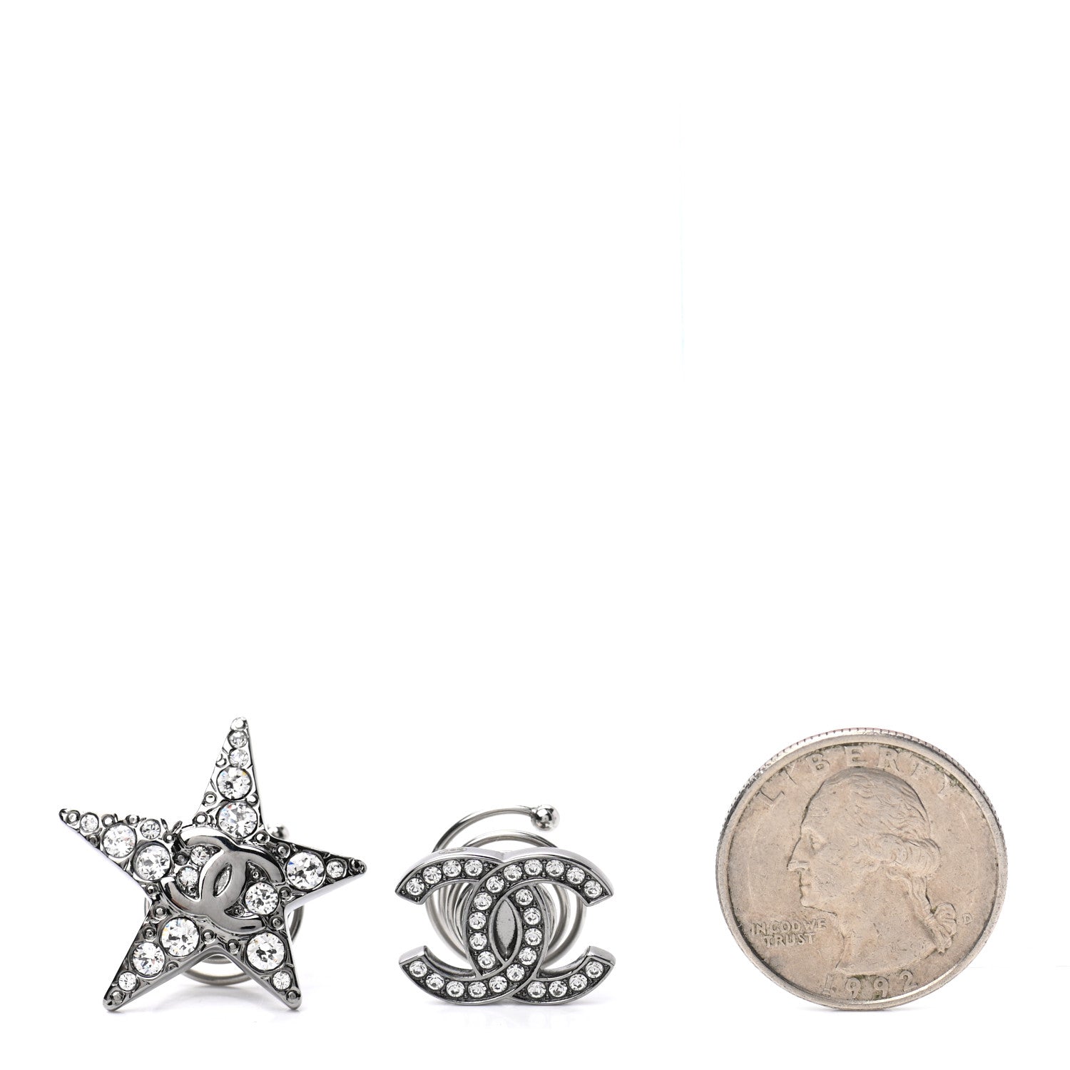 Chanel Ruthenium Crystal CC Star Hair Accessory Set 2 of 4