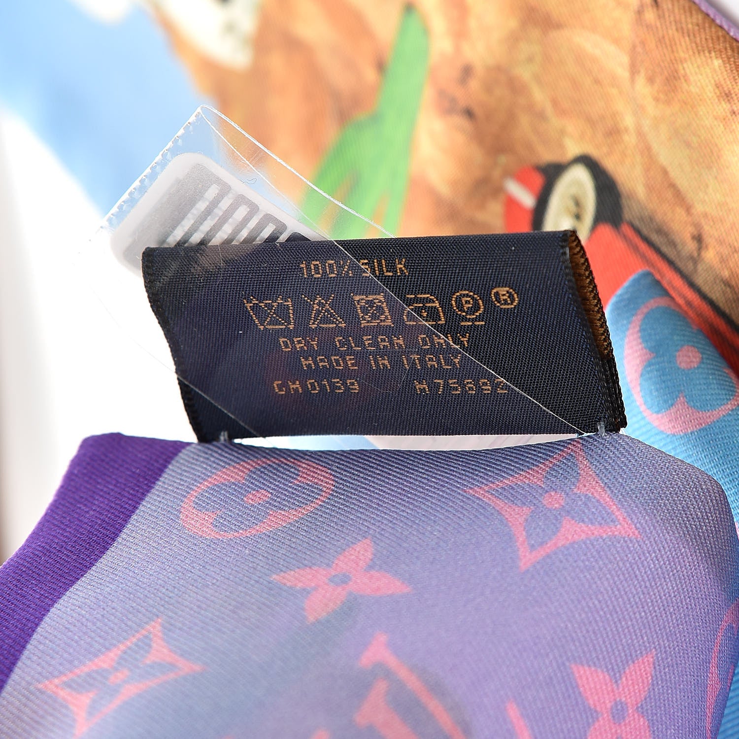 Louis Vuitton Silk Monogram Desperado Bandeau Blue 4 of 4