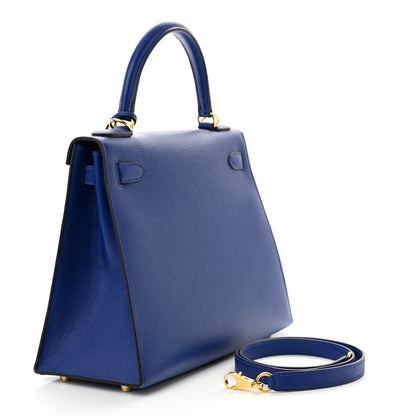 Hermes Epsom Kelly Sellier 28 Bleu Electrique 3 of 12