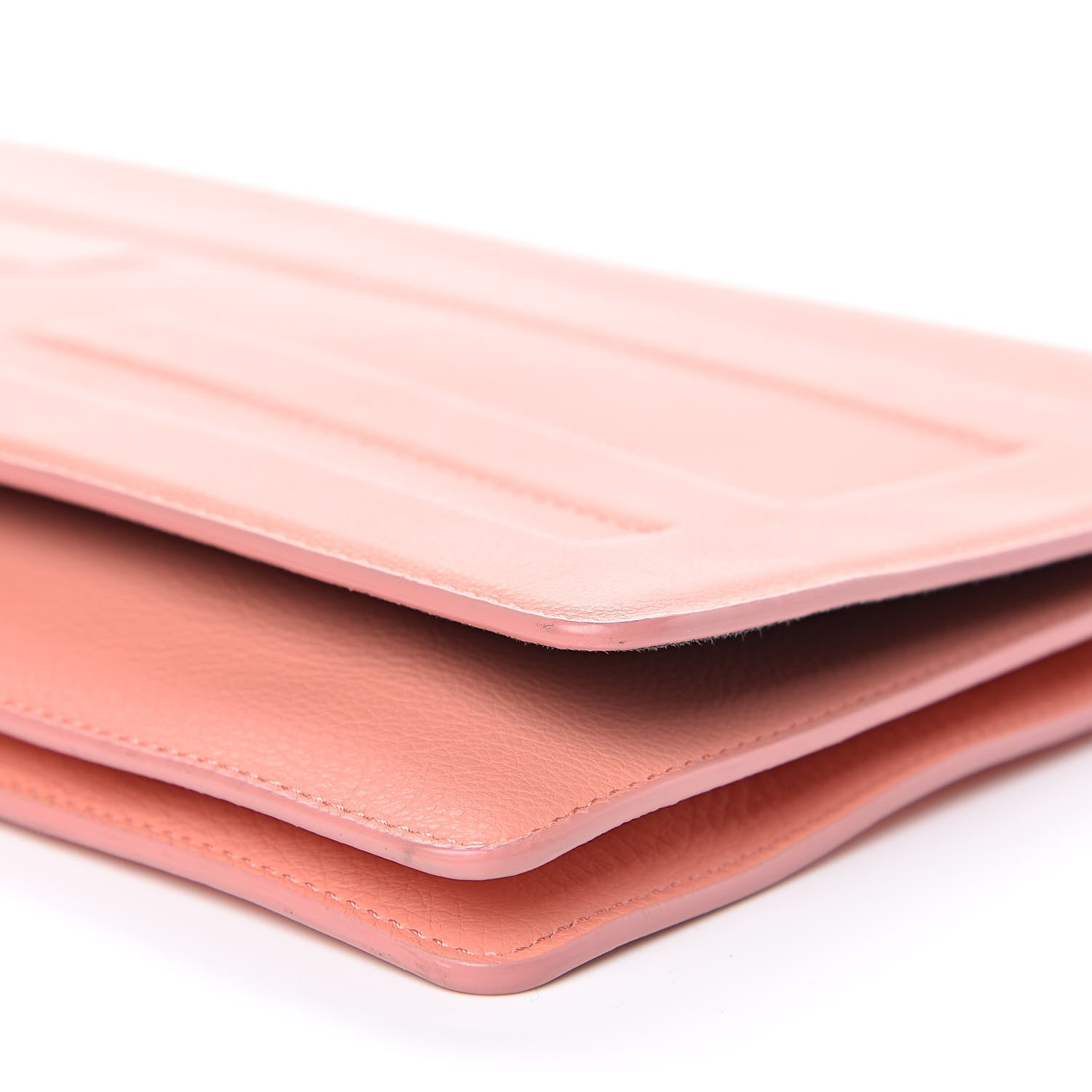 Fendi Vitello Flamingo Tube Macro Clutch Pesca 9 of 14