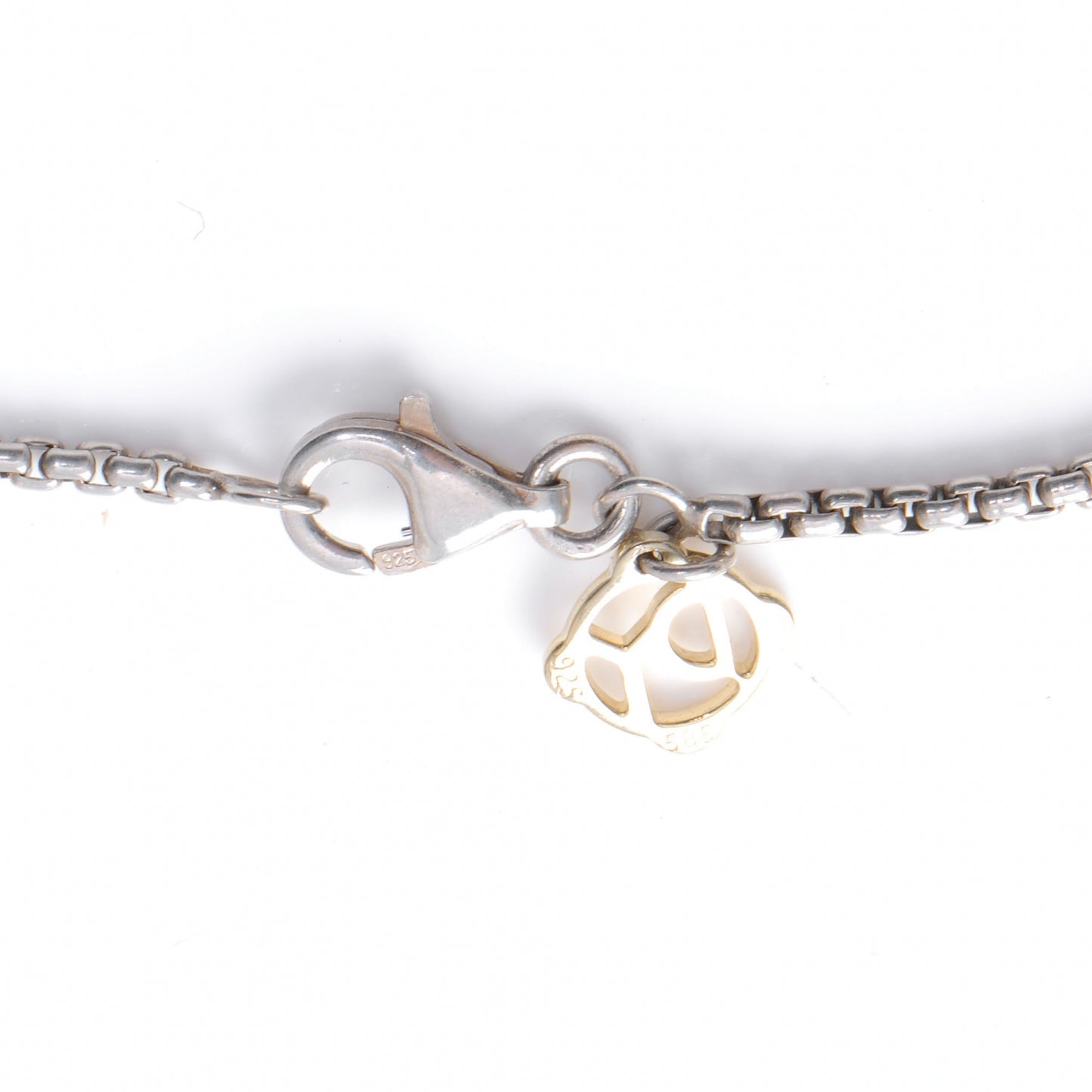 Sterling Silver 14k Cable Heart Necklace