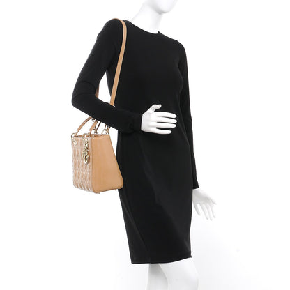 Christian Dior Patent Cannage Medium Lady Dior Beige 2 of 7