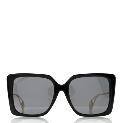 Gucci Acetate Oversize Square Frame GG0435S Sunglasses Black 2 of 7