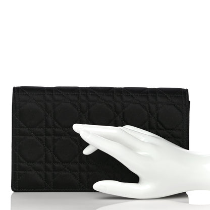Christian Dior Satin Cannage Lady Dior Clutch Black 3 of 13