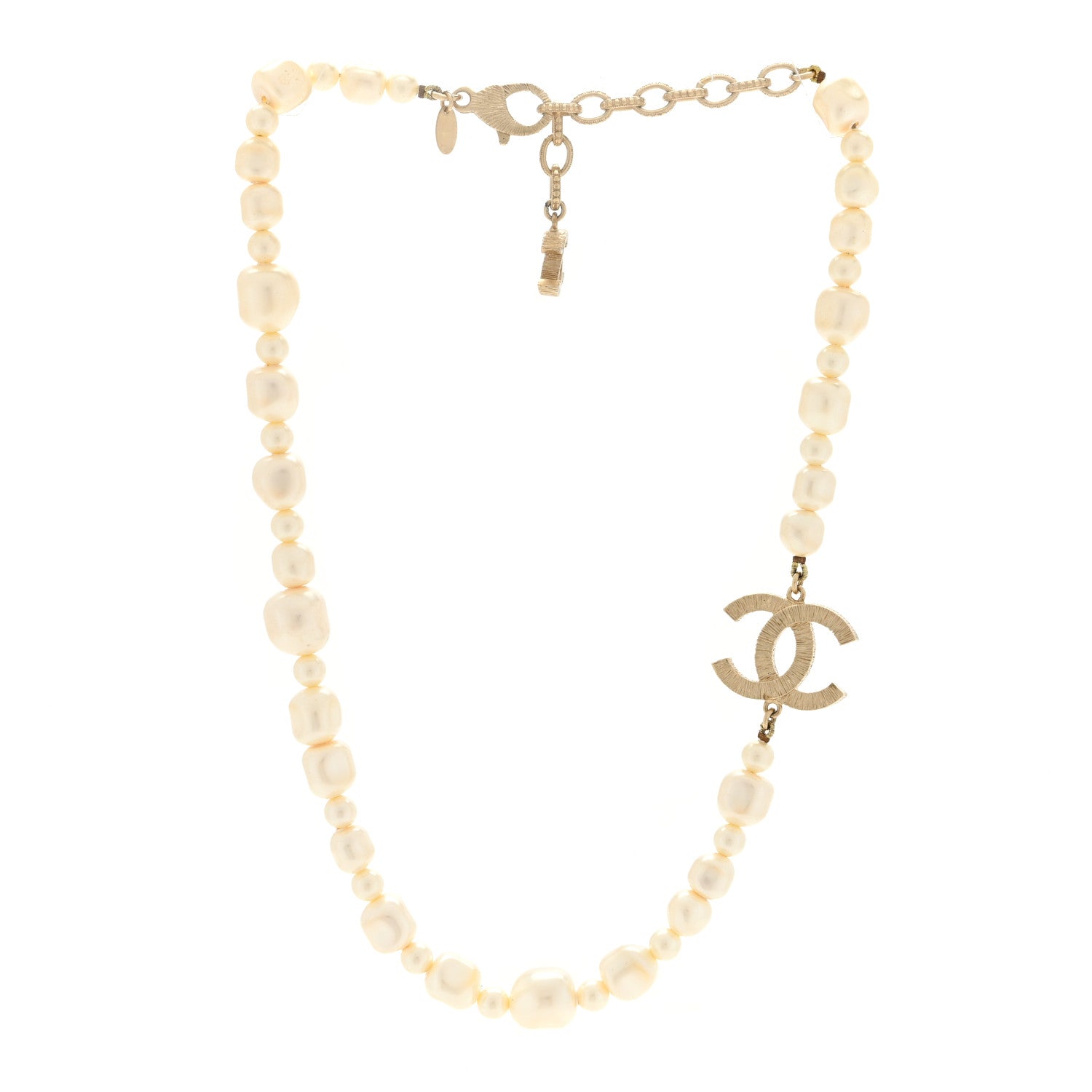 Chanel Graduated Pearl CC Short Necklace Gold 3 of 4
