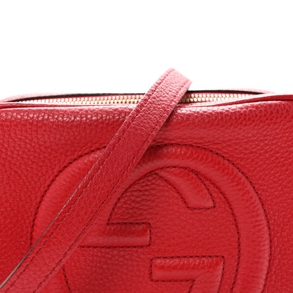 Gucci Pebbled Calfskin Small Soho Disco Bag Tabasco Red 8 of 10