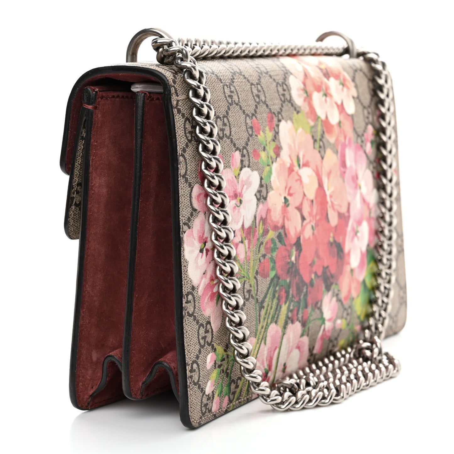 GG Supreme Monogram Blooms Small Dionysus Shoulder Bag Beige Multicolor Dry Rose