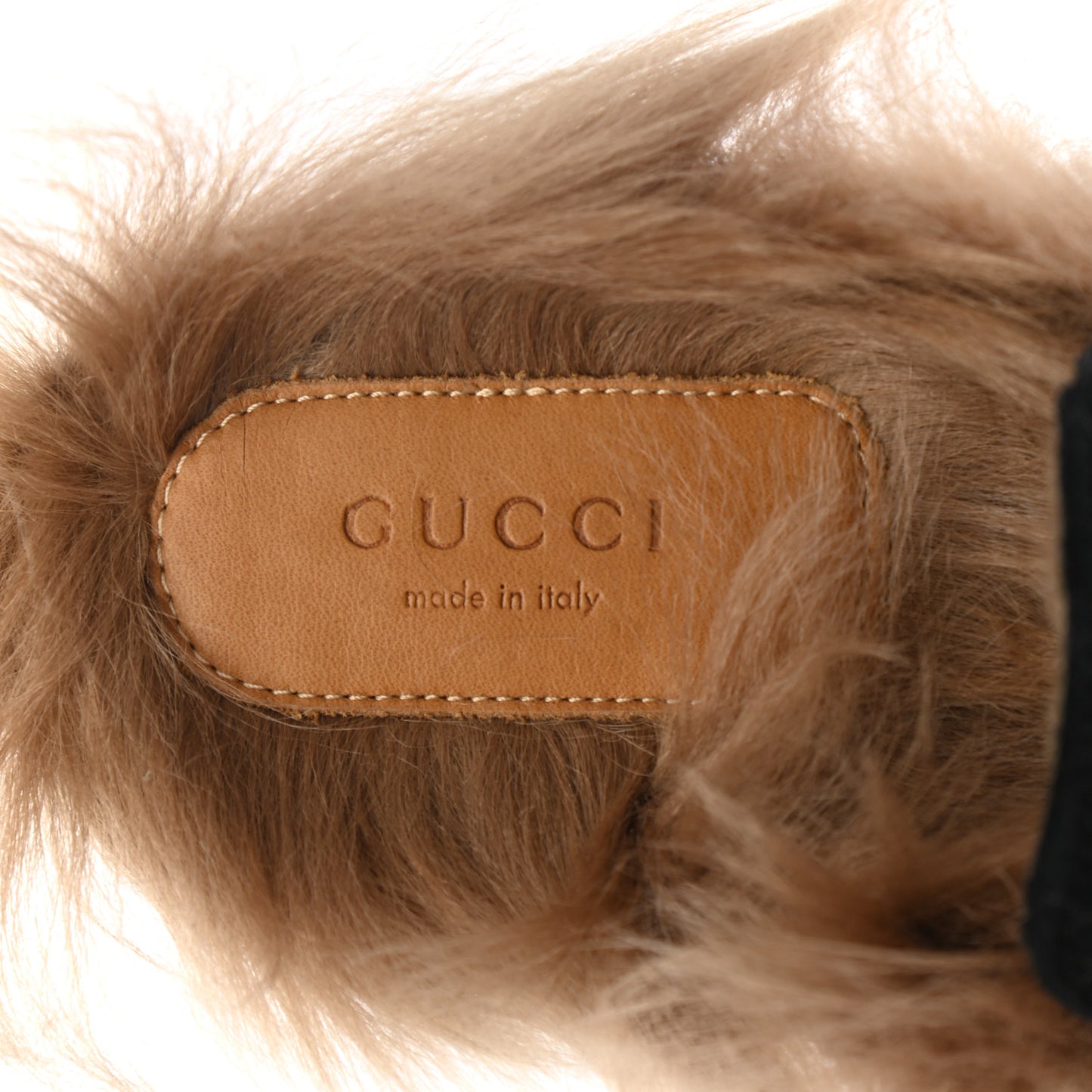 Velvet Fur Womens Princetown Slippers 35 Black