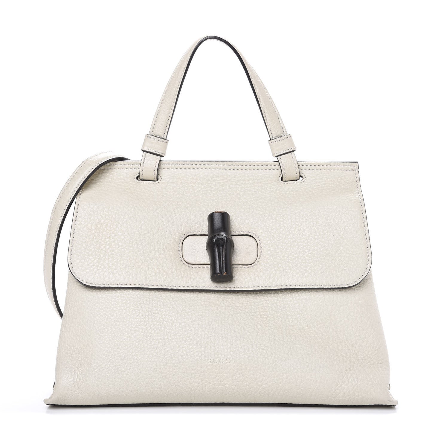 Cellarius Calfskin Small Bamboo Daily Top Handle Bag Mystic White
