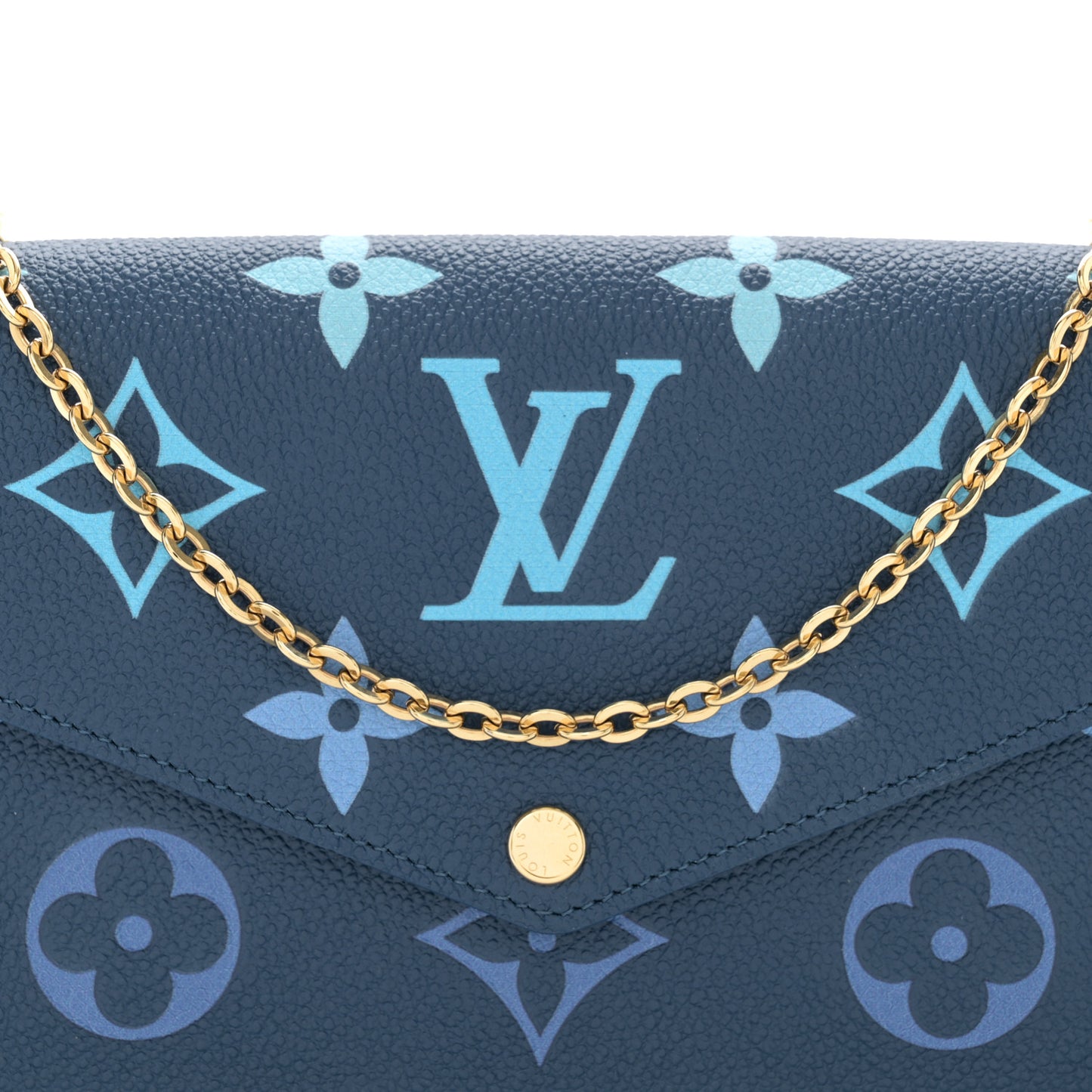 Empreinte Monogram Giant Felicie Pochette Chain Wallet Gradient Blue