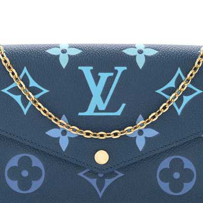 Louis Vuitton Empreinte Monogram Giant Felicie Pochette Chain Wallet Gradient Blue 8 of 10