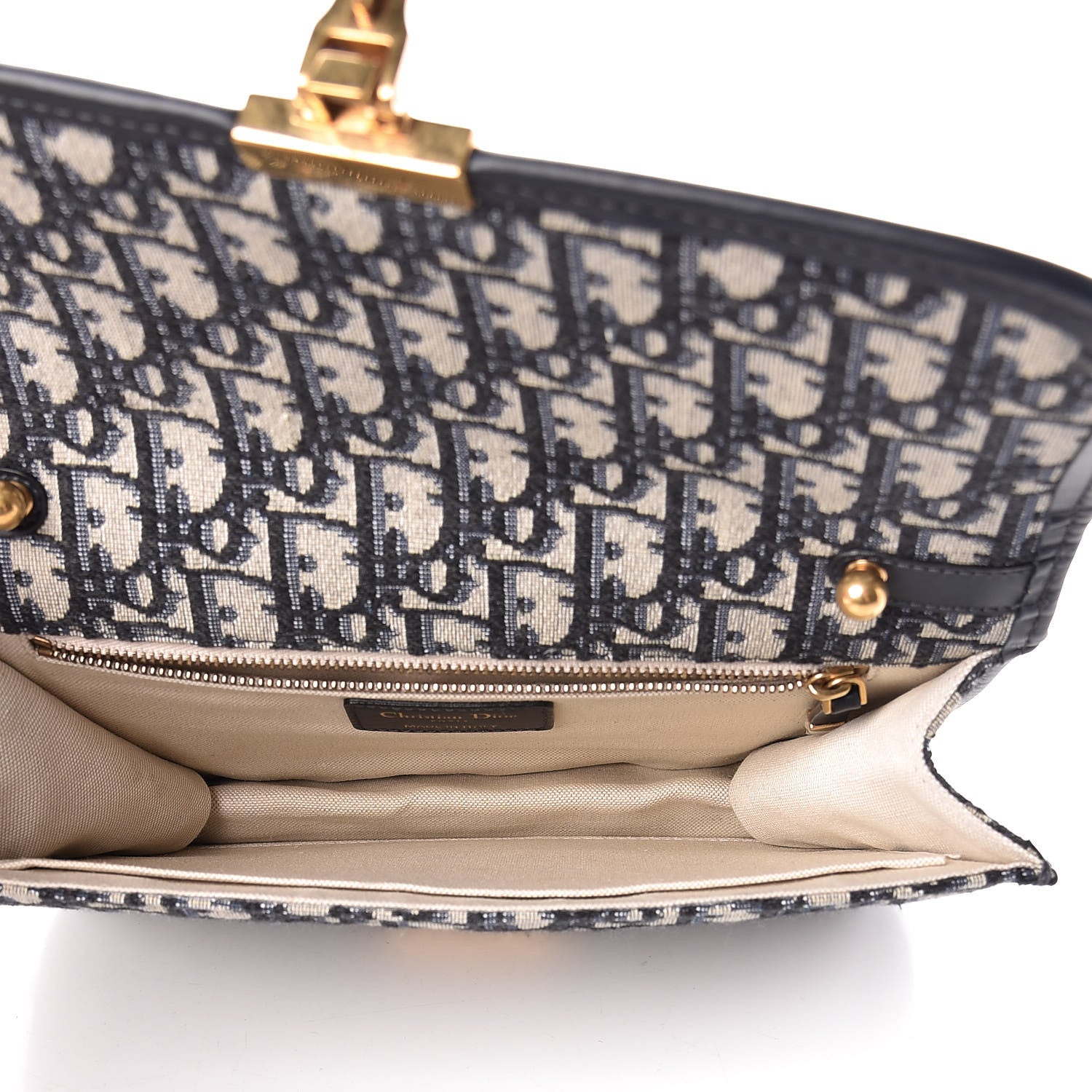 Christian Dior Oblique DiorAddict Flap Bag Navy Blue 5 of 16