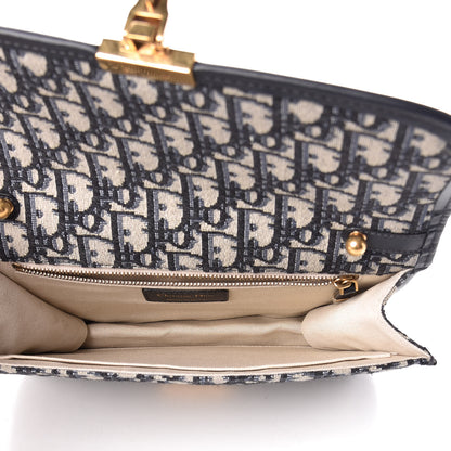 Christian Dior Oblique DiorAddict Flap Bag Navy Blue 5 of 16