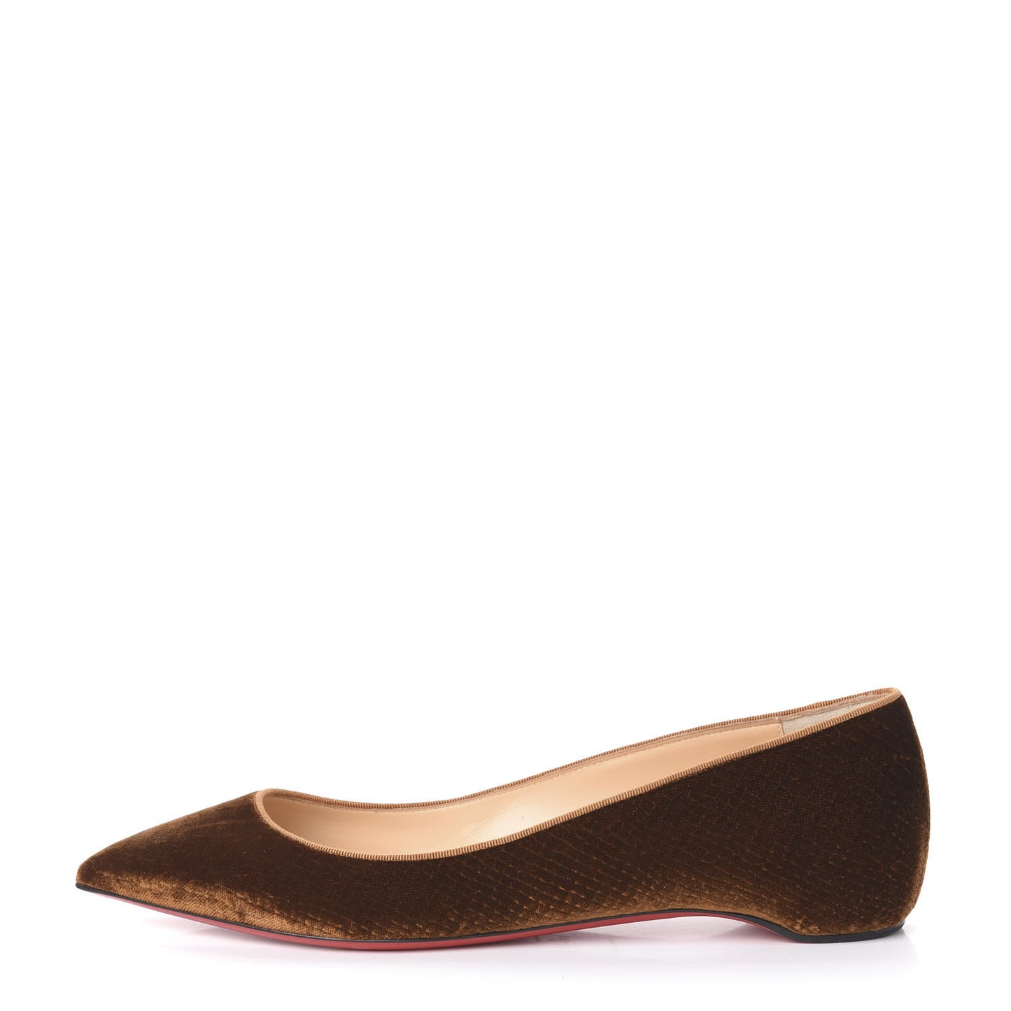 Velvet Quilted Pigalle Follies Flats 39 Brown