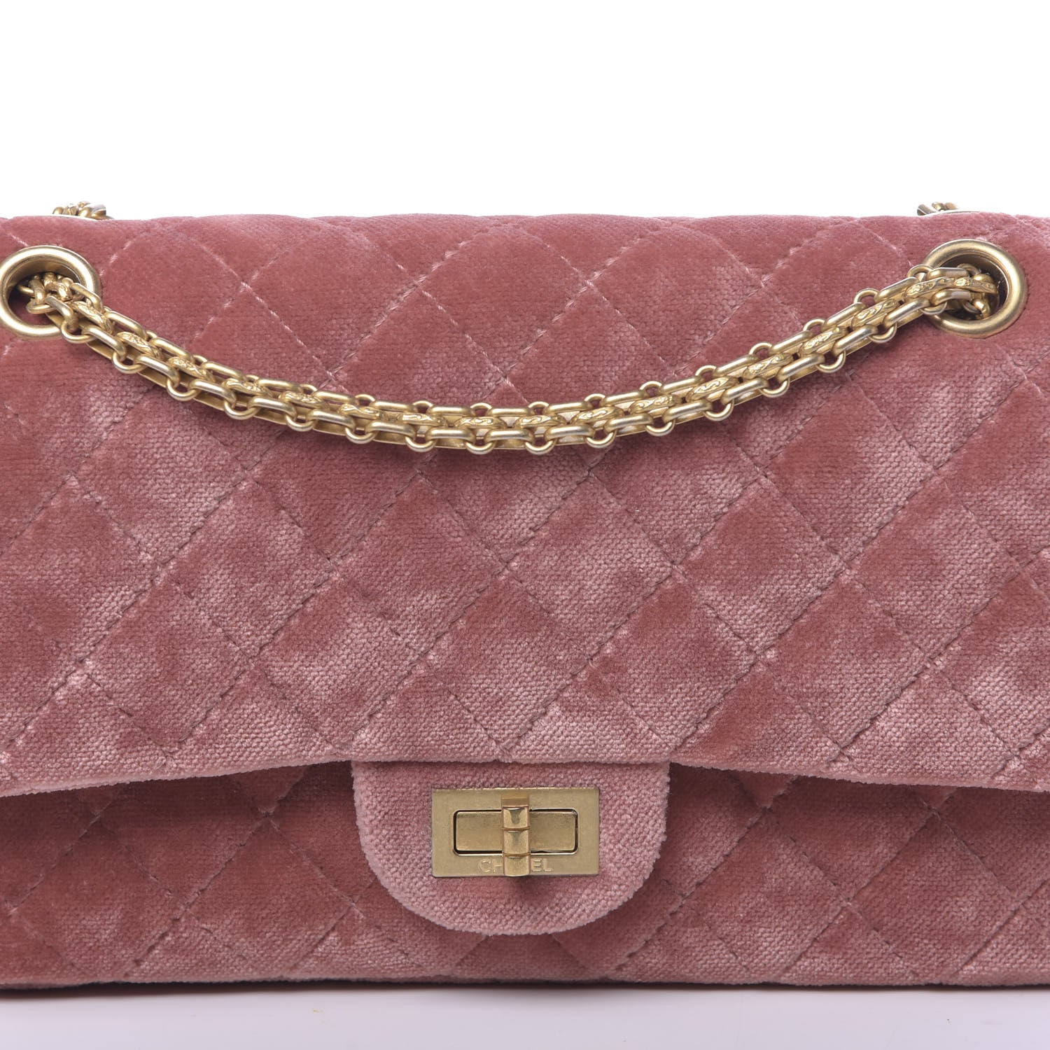 Chanel Velvet Quilted 2.55 Reissue 225 Flap Pink 10 of 11