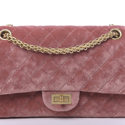 Chanel Velvet Quilted 2.55 Reissue 225 Flap Pink 10 of 11