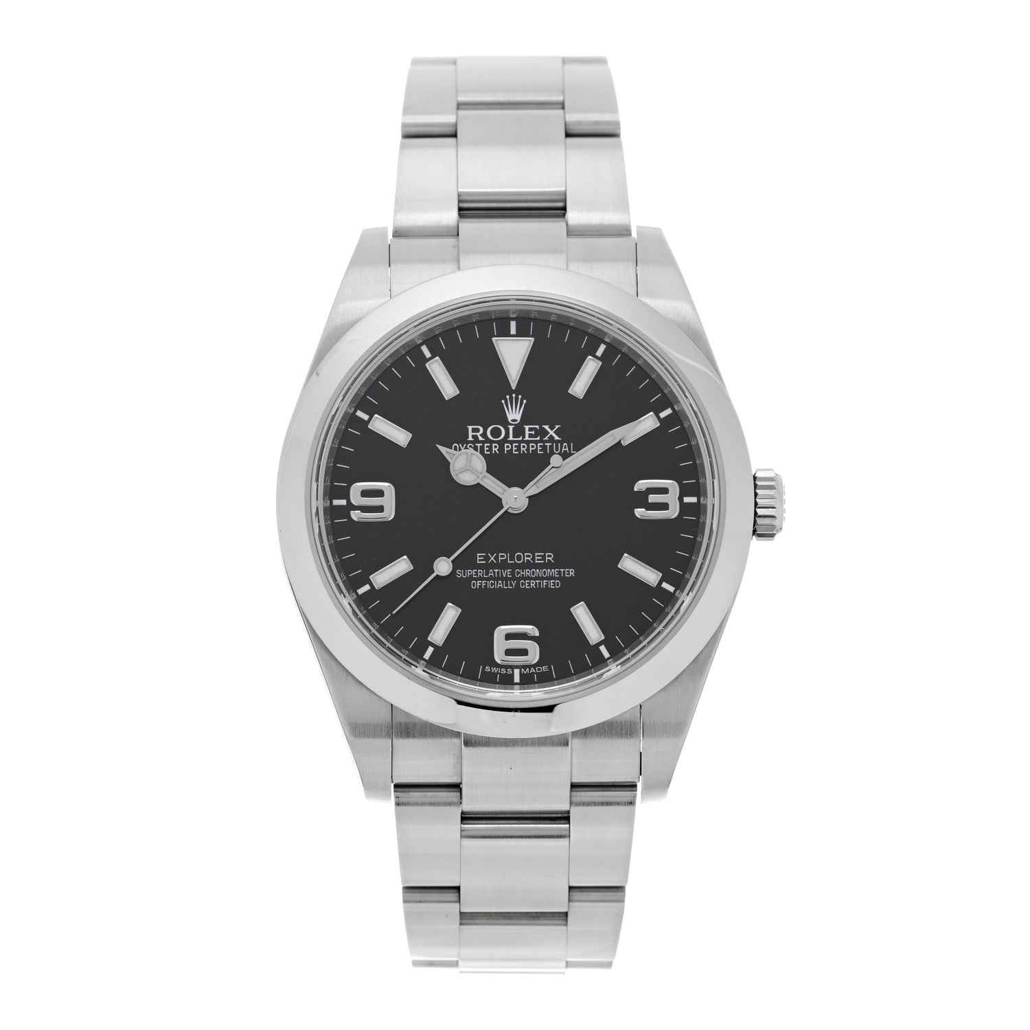 Rolex Stainless Steel 39mm Oyster Perpetual Explorer Watch Black 214270 1 of 4