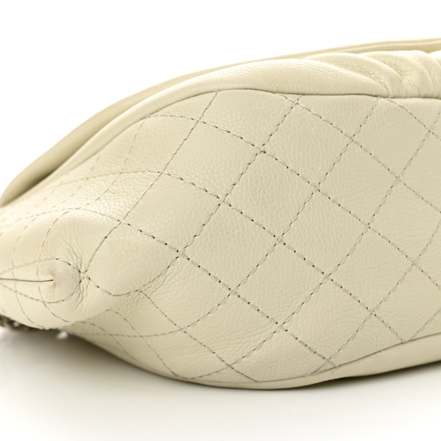 Caviar Half Moon Wallet On Chain WOC White