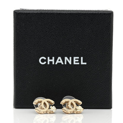 Chanel Enamel CC Camellia Earrings White Gold 9 of 10