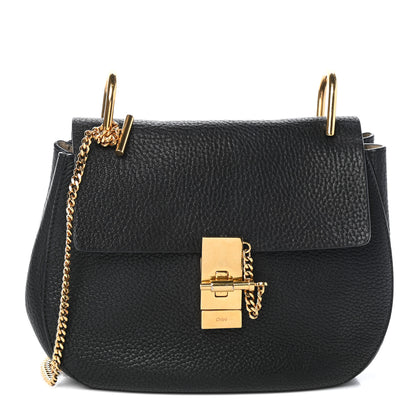 Chloe Grained Lambskin Mini Drew Shoulder Bag Black 1 of 9
