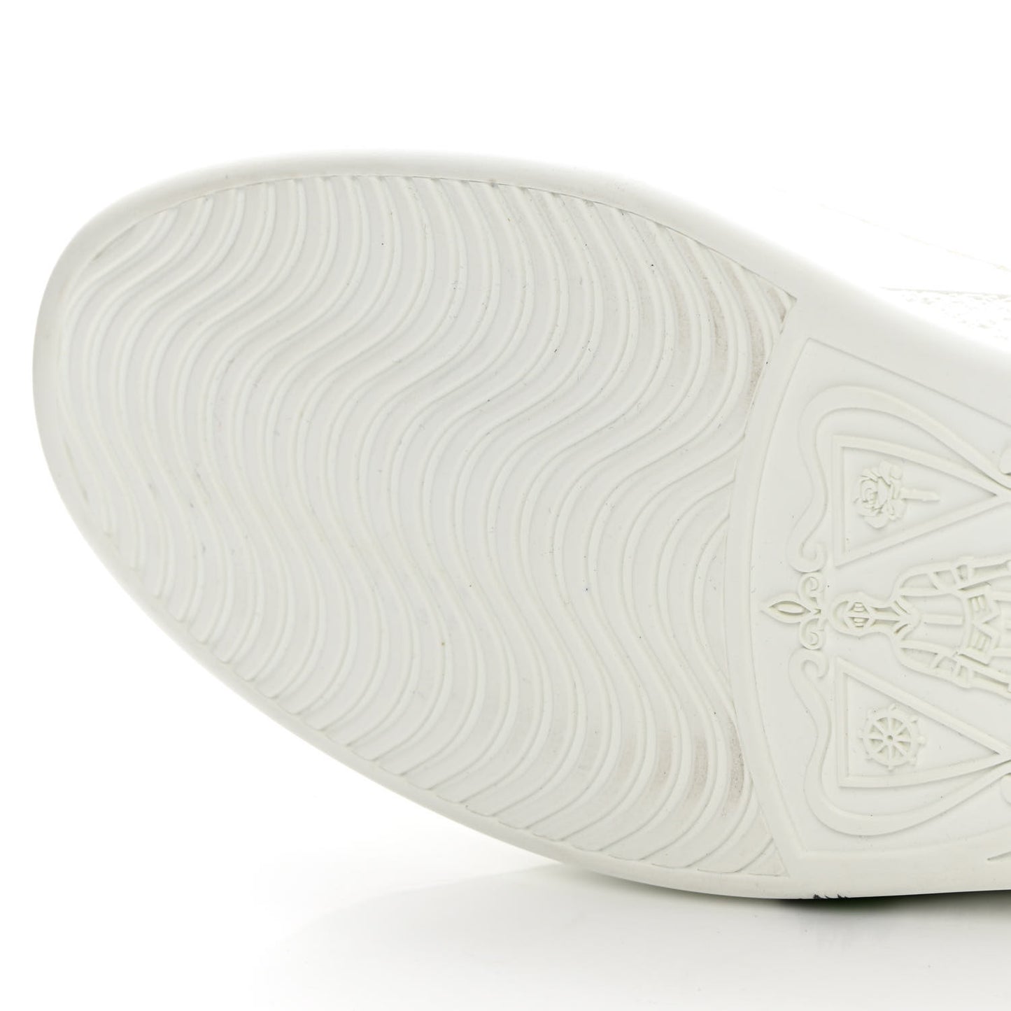 Calfskin Mens Green Panther Print Ace Sneakers 10.5 White