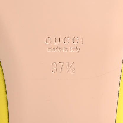Gucci Nappa Charlotte Double G Marmont Thong Sandals 37.5 Acid Lime 8 of 10