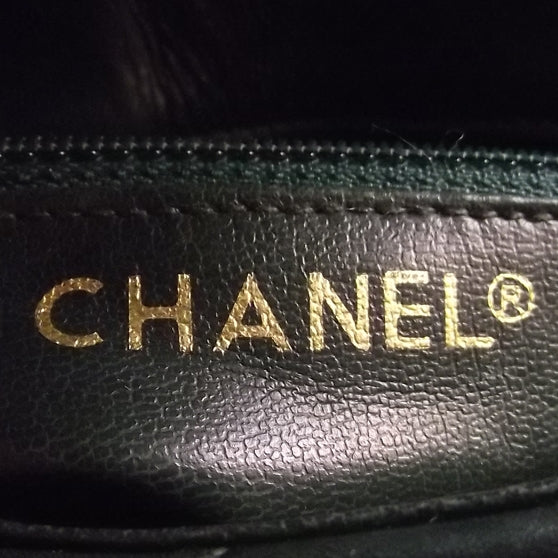 Lambskin Quilted Mini Flap Dark Green