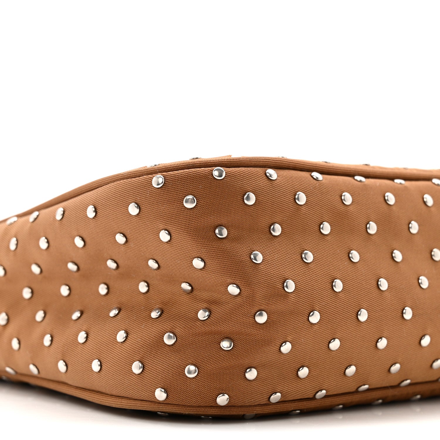 Prada Tessuto Nylon Studded Mini Re-Edition Bag Brandy 9 of 11