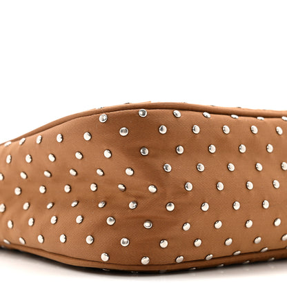 Prada Tessuto Nylon Studded Mini Re-Edition Bag Brandy 9 of 11