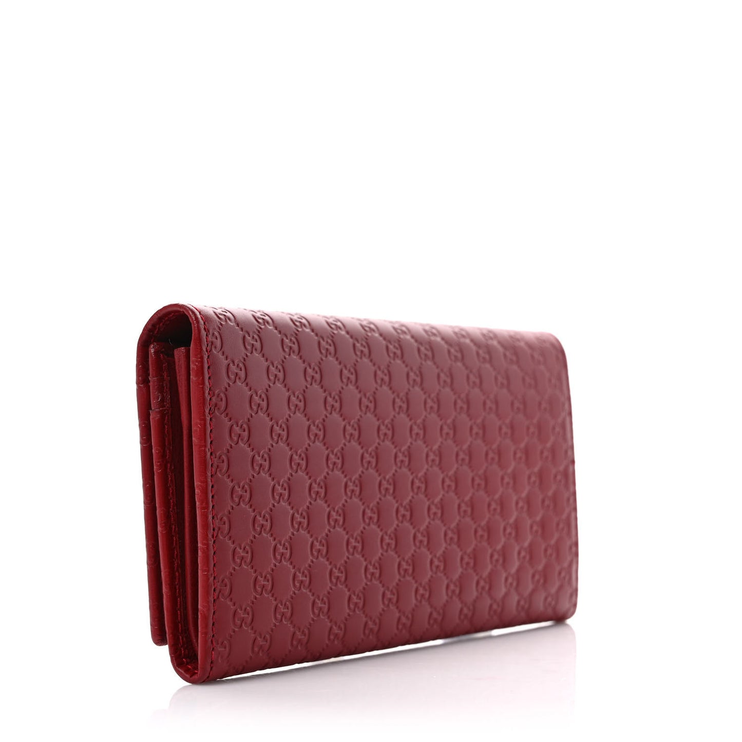 Soft Microguccissima Continental Wallet Red