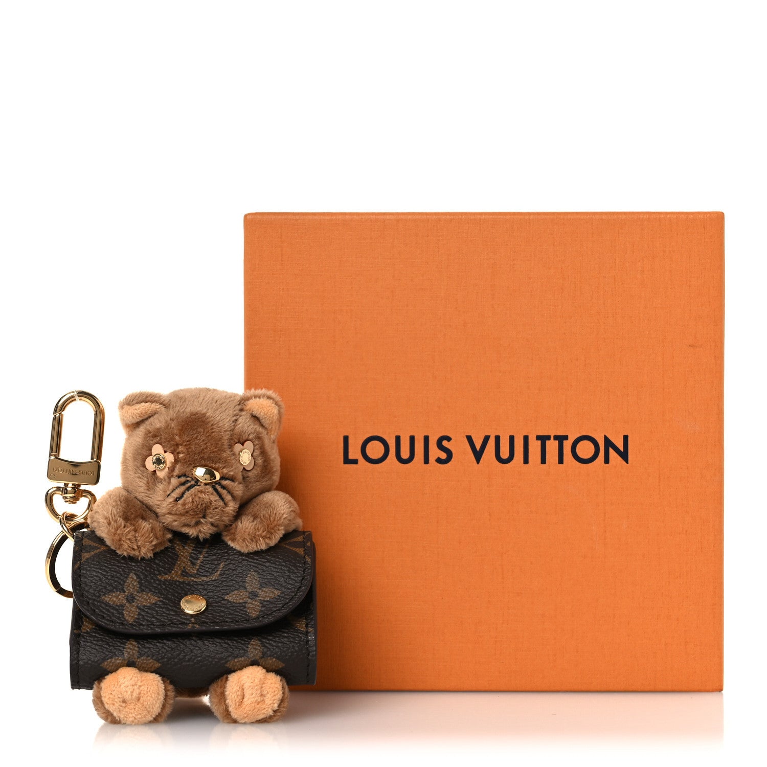 Louis Vuitton Monogram Cute Cat Pouch Earphones Case 5 of 5