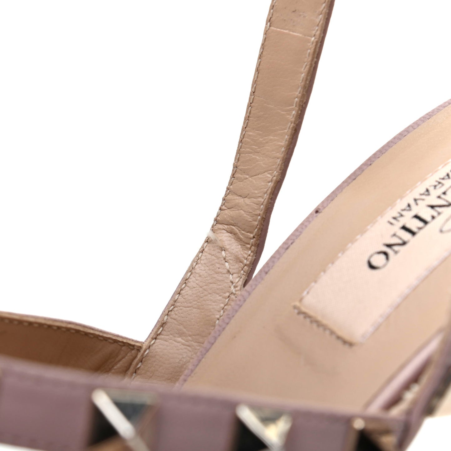 Patent Rockstud Ankle Strap Pumps 41.5 Poudre