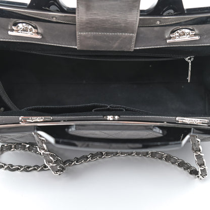 Chanel Glazed Calfskin Quilted Small CC Delivery Tote Grey 5 of 9